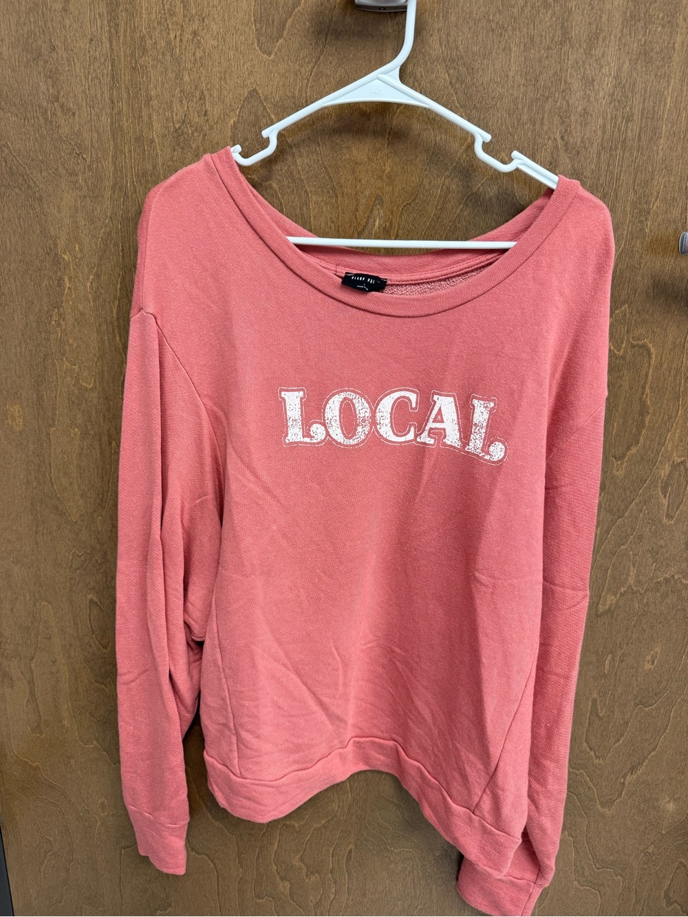 Cozy 'LOCAL' Pullover Sweatshirt - Coral Pink